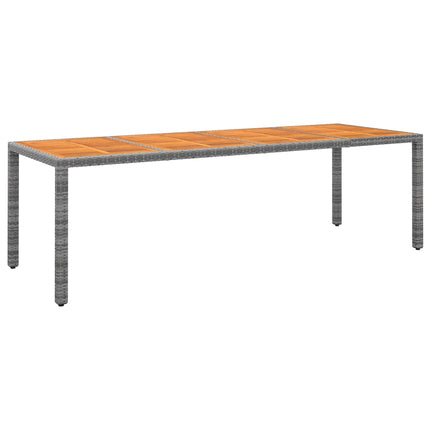 Set Pranzo da Giardino 11pz in Polyrattan Grigio