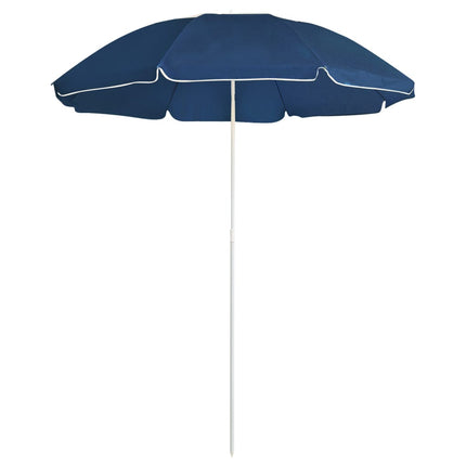 Ombrellone da Giardino con Palo in Acciaio Blu 180 cm