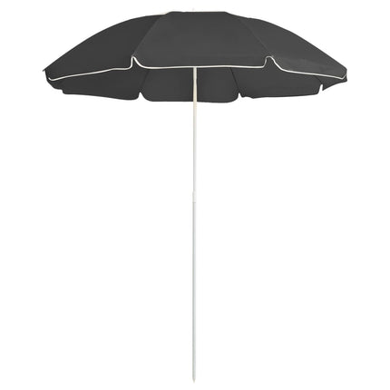 Ombrellone Giardino con Palo in Acciaio Antracite 180 cm