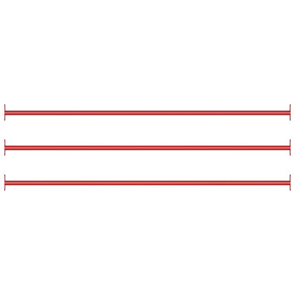 Sbarre da Gioco 3 pz 125 cm in Acciaio Rosso