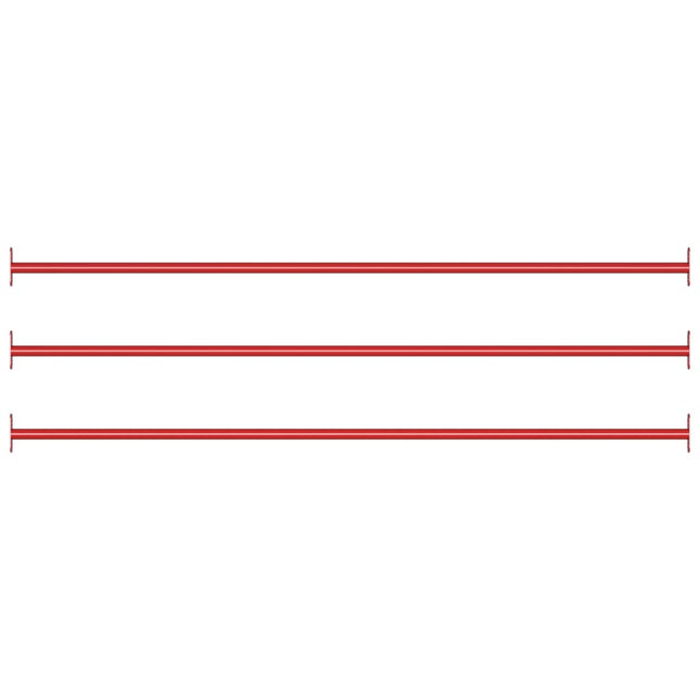 Sbarre da Gioco 3 pz 125 cm in Acciaio Rosso
