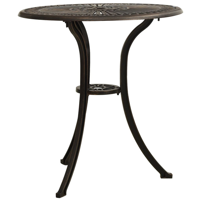 Tavolo da Giardino Bronzo 62x62x65 cm in Alluminio Pressofuso