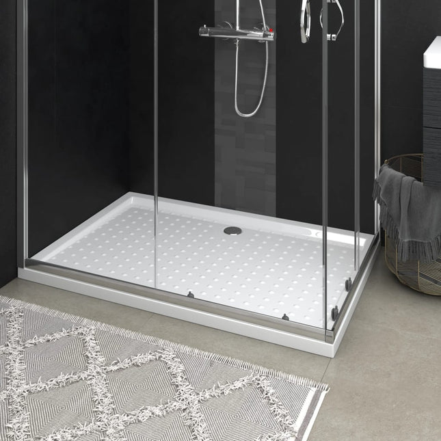 Piatto Doccia con Superficie Puntinata Bianco 80x120x4cm ABS