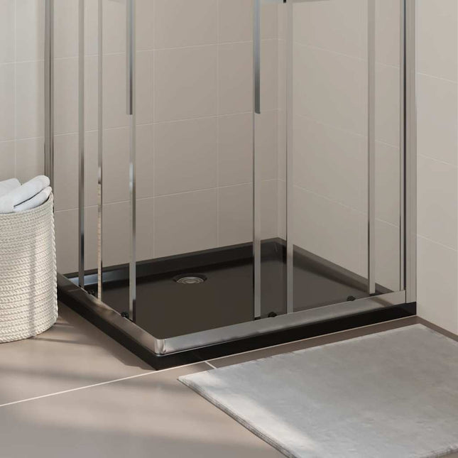 Piatto Doccia in ABS Rettangolare Nero 80x90 cm