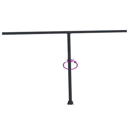 Set Pali per Tenda da Sole Antracite 450x245 cm Ferro