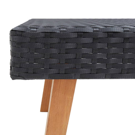 Set Divani da Giardino 2 pz con Cuscini in Polyrattan Nero