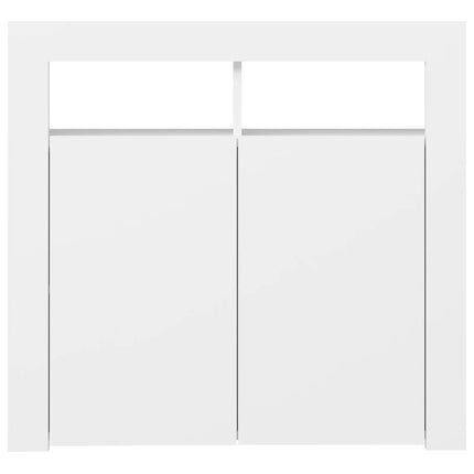 Credenza con Luci LED Bianca 80x35x75 cm