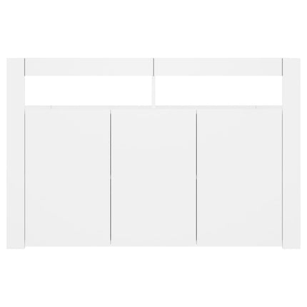 Credenza con Luci LED Bianca 115,5x30x75 cm