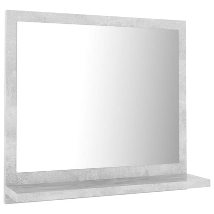 Specchio da Bagno Grigio Cemento 40x10,5x37cm Legno Multistrato
