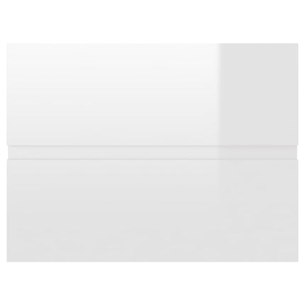 Mobile Lavabo Bianco Lucido 60x38,5x45 cm in Legno Multistrato