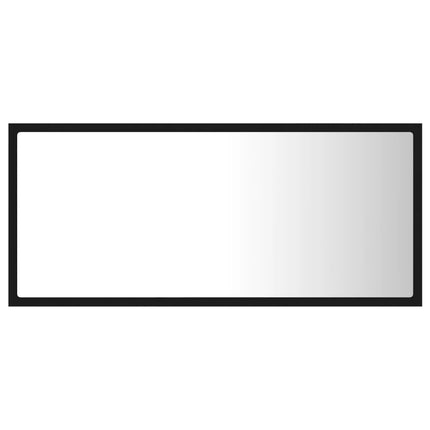 Specchio da Bagno a LED Nero 90x8,5x37 cm in Acrilico