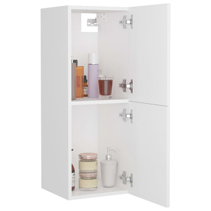 Armadio da Bagno Bianco 30x30x80 cm in Legno Multistrato