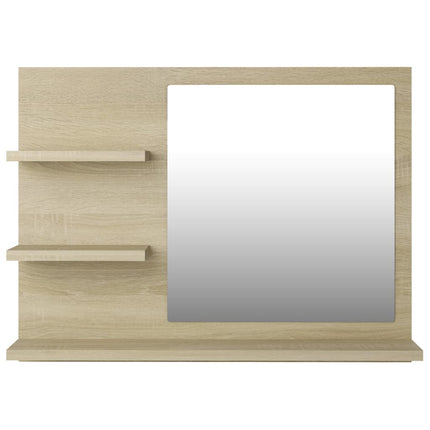 Specchio da Bagno Rovere Sonoma 60x10,5x45 cm Legno Multistrato