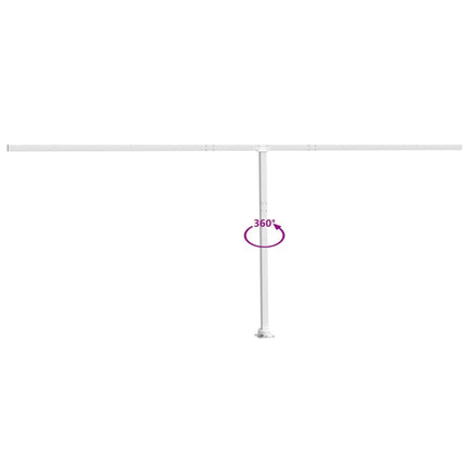 Set Pali per Tenda da Sole Bianco 600x245 cm Ferro