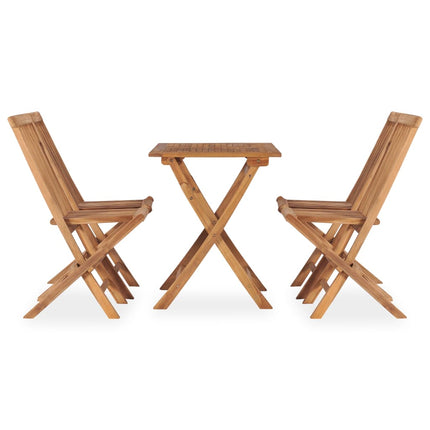 Set da Pranzo da Giardino 5 pz Pieghevole in Massello di Teak