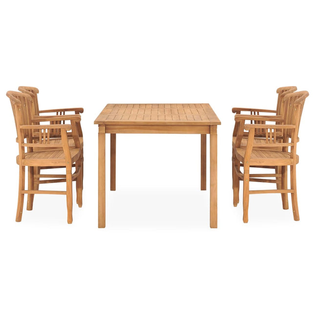 Set da Pranzo da Giardino 5 pz in Legno Massello di Teak