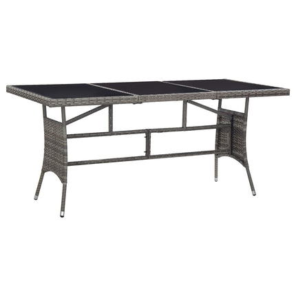 Set Mobili da Pranzo Giardino 9 pz Polyrattan Antracite Grigio