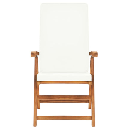 Set da Pranzo da Giardino 5 pz con Cuscini in Legno di Teak
