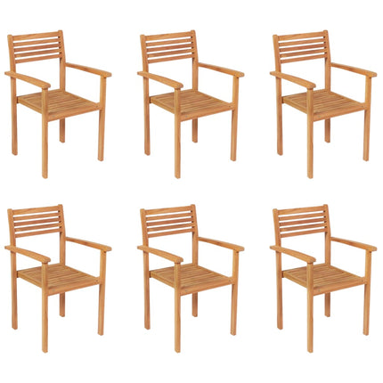 Set da Pranzo da Giardino 7 pz in Legno Massello di Teak