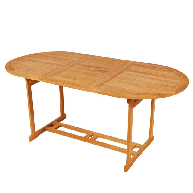 Set da Pranzo da Giardino 9 pz con Cuscini Legno di Teak Grigio