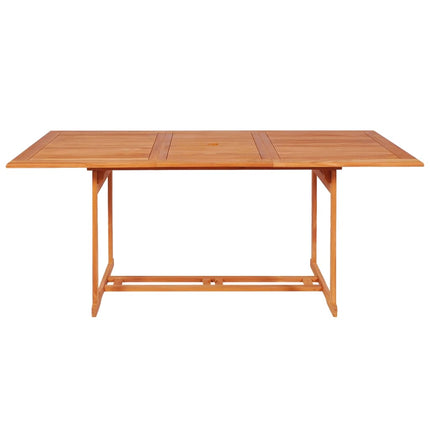 Set da Pranzo da Giardino 9 pz con Cuscini Legno di Teak Grigio