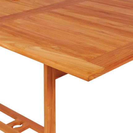 Set da Pranzo da Giardino 9 pz con Cuscini Legno di Teak Grigio