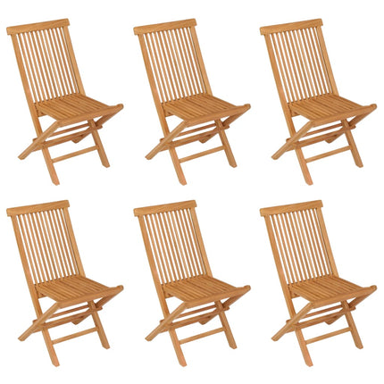 Set da Pranzo da Giardino 7 pz in Legno Massello di Teak