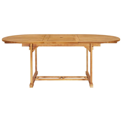 Set da Pranzo da Giardino 7 pz in Legno Massello di Teak