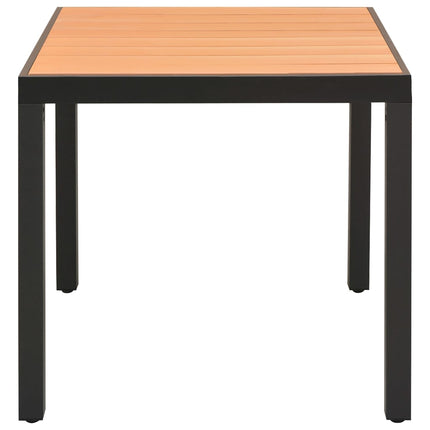 Set da Pranzo da Giardino 3 pz Nero e Marrone