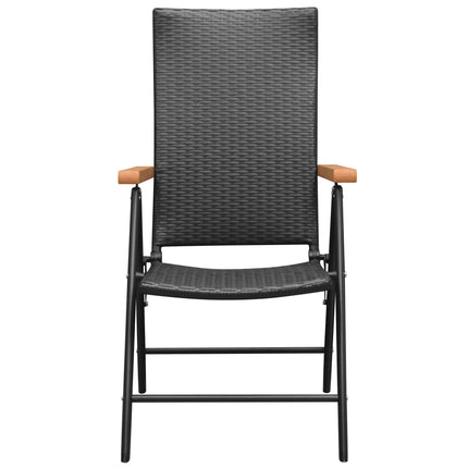 Set da Pranzo da Giardino 5 pz Nero e Marrone