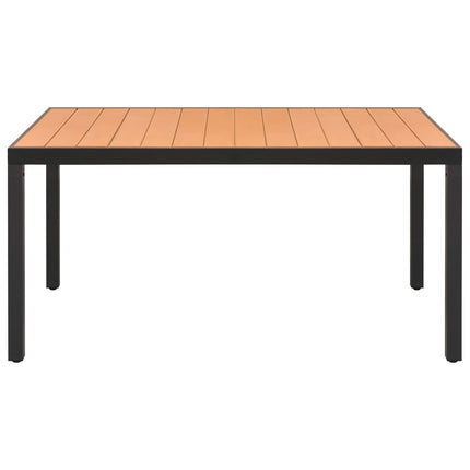 Set da Pranzo da Giardino 5 pz Nero e Marrone