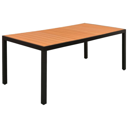 Set da Pranzo da Giardino 9 pz Nero e Marrone