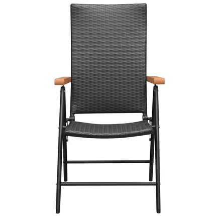 Set da Pranzo da Giardino 5 pz Nero e Marrone