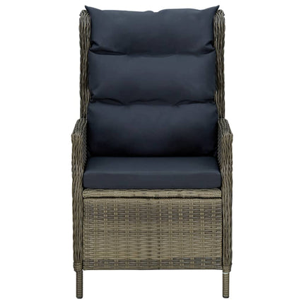 Set da Pranzo da Giardino 9 pz con Cuscini in Polyrattan Marrone