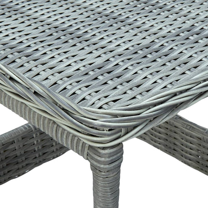 Set Divani da Giardino 3pz con Cuscini Polyrattan Grigio Chiaro