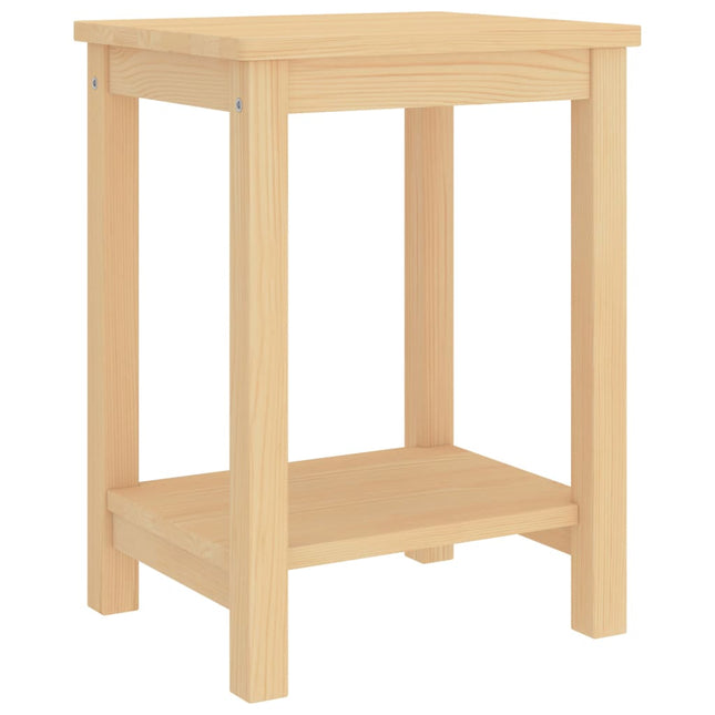 Comodino Naturale 35x30x47 cm in Legno Massello di Pino
