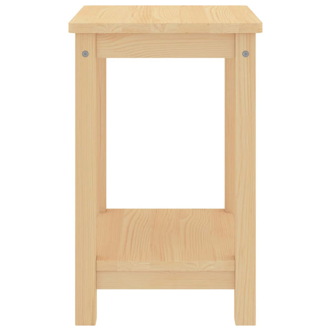 Comodino Naturale 35x30x47 cm in Legno Massello di Pino