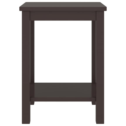 Comodino Marrone Scuro 35x30x47 cm in Legno Massello di Pino