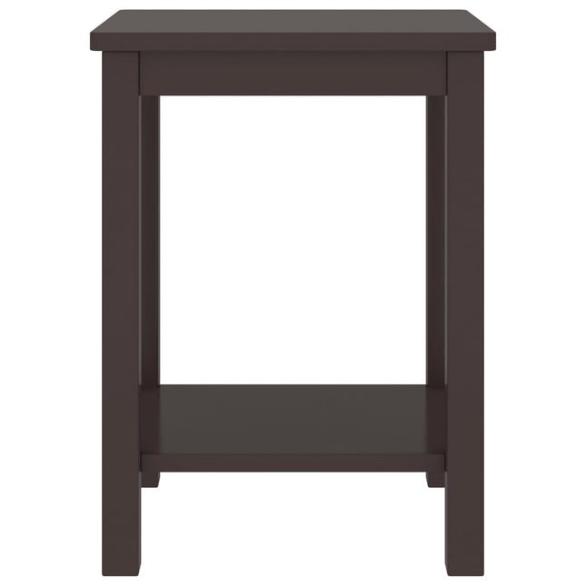 Comodino Marrone Scuro 35x30x47 cm in Legno Massello di Pino