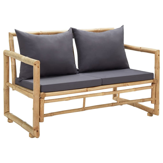 Panca da Giardino con Cuscini 115 cm in BambÃƒÂ¹