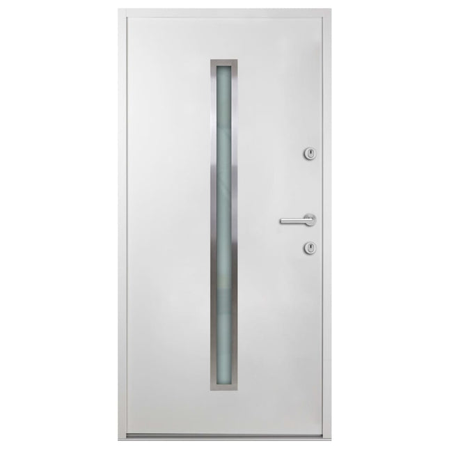 Porta Ingresso in Alluminio Bianca 100x200 cm