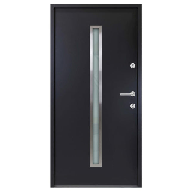 Porta Ingresso in Alluminio Antracite 90x200 cm