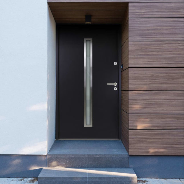 Porta Ingresso in Alluminio Antracite 110x207,5 cm