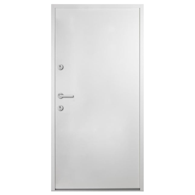 Porta Ingresso in Alluminio Bianca 90x200 cm