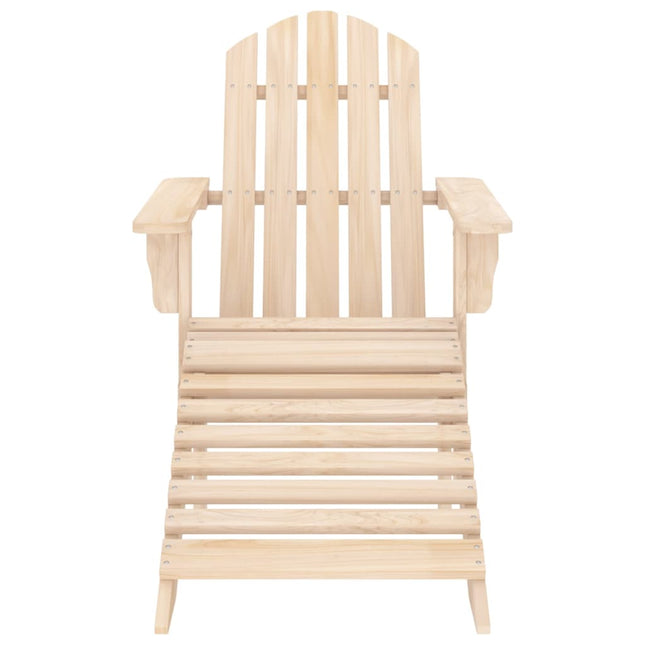Sedia Giardino Adirondack con Ottomana Massello di Abete