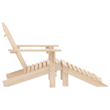 Sedia Giardino Adirondack con Ottomana Massello di Abete