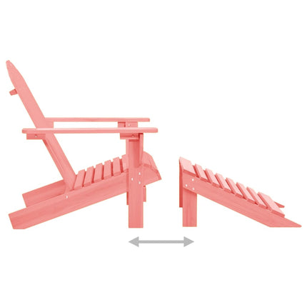 Sedia Giardino Adirondack con Ottomana Massello di Abete Rosa