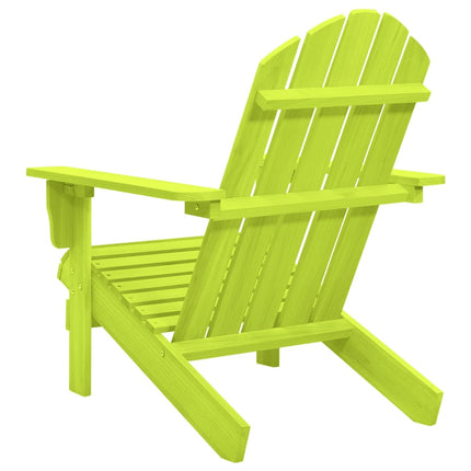Sedia Giardino Adirondack in Legno Massello di Abete Verde