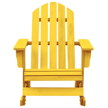 Sedia a Dondolo Adirondack in Legno Massello di Abete Gialla