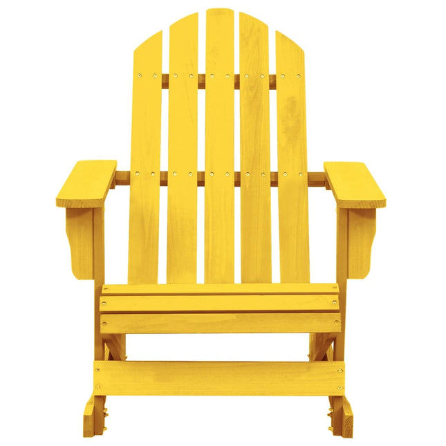 Sedia a Dondolo Adirondack in Legno Massello di Abete Gialla